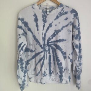 Bella Canvas Blue Tie Dye Crew Neck